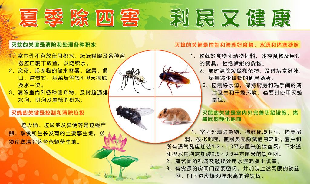 蚊子、蒼蠅、老鼠、蟑螂都會(huì)傳播哪些疾病-均治